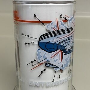 Vintage 1984 Star Trek III Taco Bell Glass Enterprise Destroyed Promo Tumbler